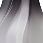 SOGA 24cm Glass Vase Grey with Beautiful glass Bubble Texture Art Vases