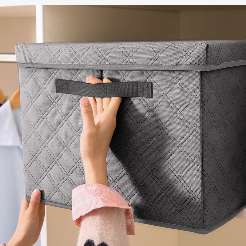 Large Grey Non-Woven Diamond Quilt Grid