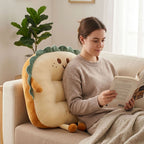 Smiley Face Toast Bread Cushion
