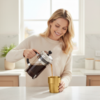 SOGA 260ml Stainless Steel Cups Set of 6 Reusable Durable Gold Drinking Tumblers
