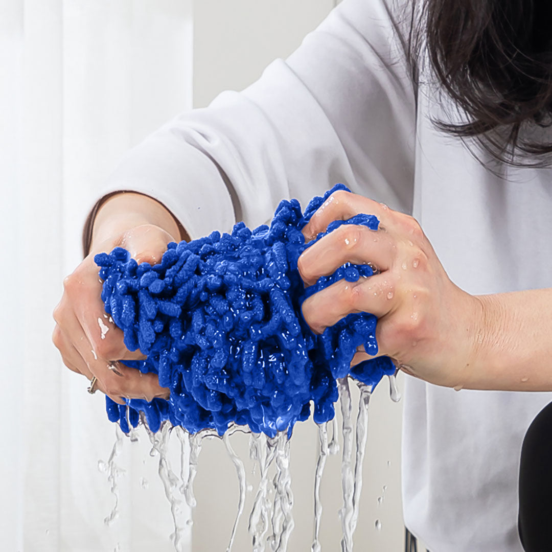 60x12 Blue Microfiber Flat Mop Floor Cleaning Pads Rotating Dust Remover