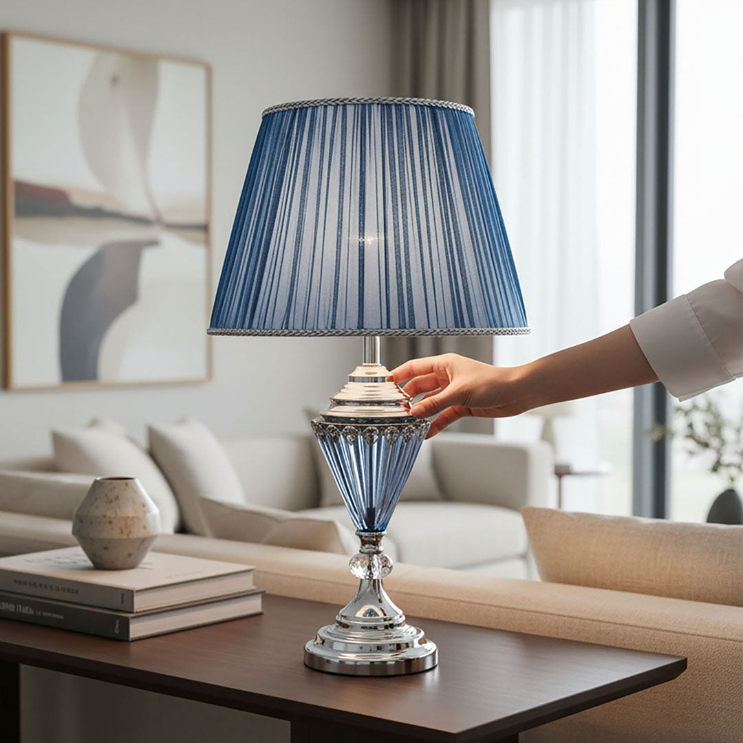 Elegant Table Lamp with Warm Shade