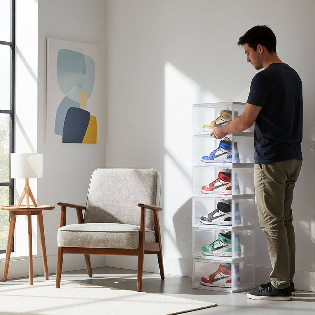 6 Tier Transparent Shoe Organiser