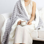 SOGA 150x200cm Throw Blanket Smoke Gray Premium Milk Velvet