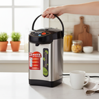 SOGA 2X 3.2L Silver Stainless Steel Electric Thermal Pot Dispenser with 3 Dispensing Modes