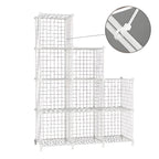 White Portable 9-Cube 3 Column Storage Organiser