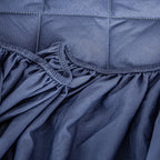 153cm Blue Wide Cross-Hatch Mattress Cover