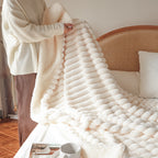 SOGA 150x200cm Throw Blanket Pearl White Premium Milk Velvet