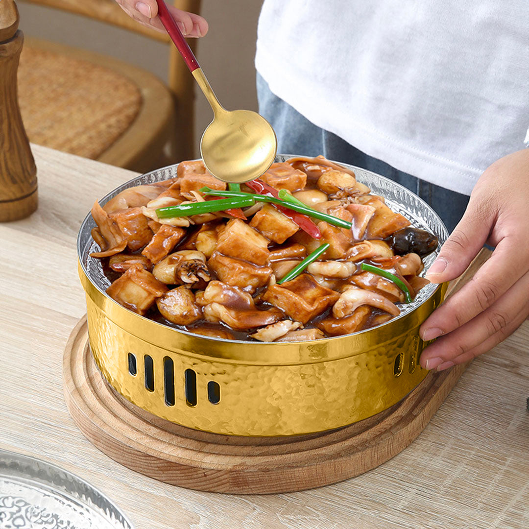 26cm Dry Pot with Hammered Texture for Kitchen essential