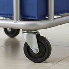 Stainless Square Linen Cart Blue