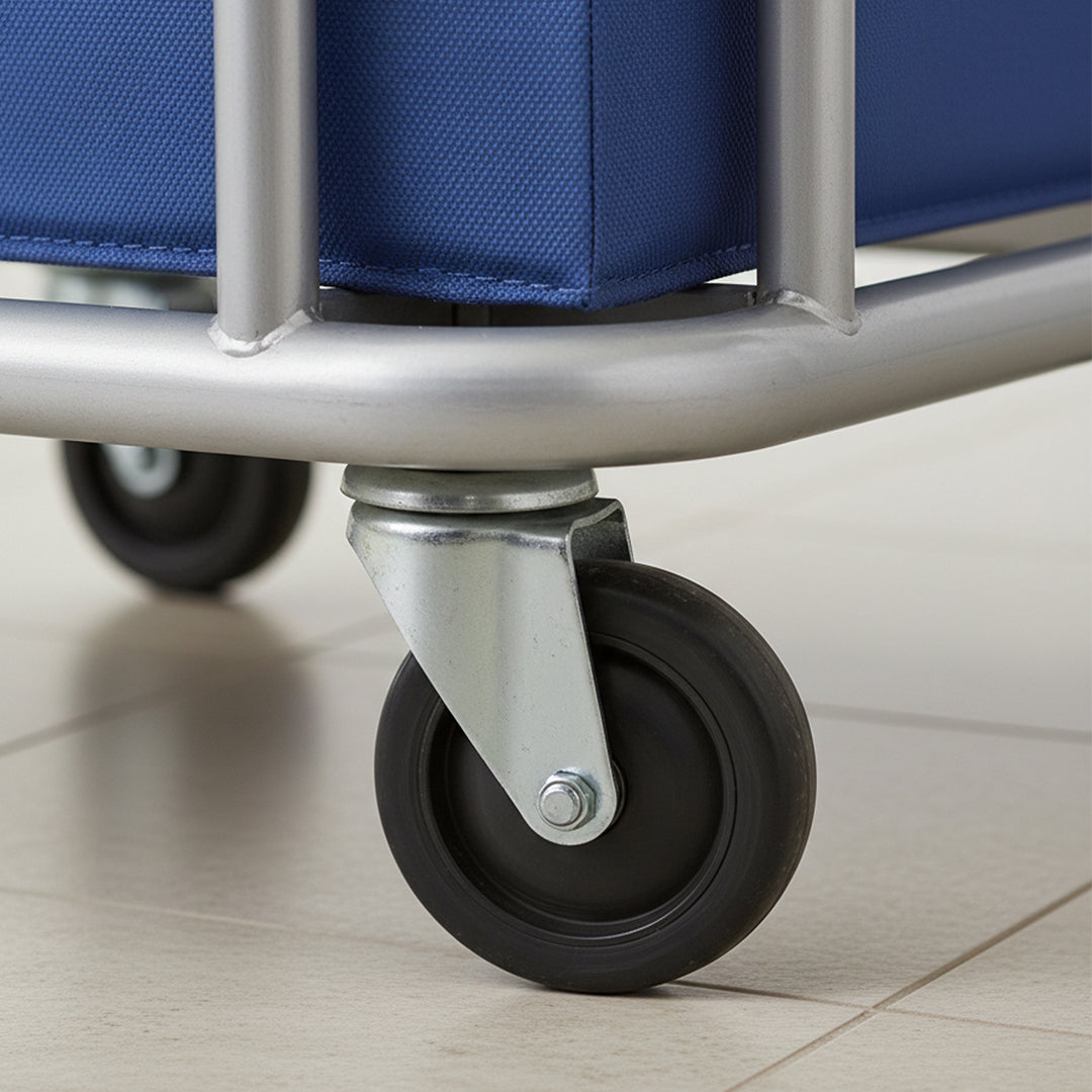 Stainless Square Linen Cart Blue