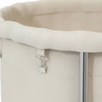 Stainless Round Linen Cart White