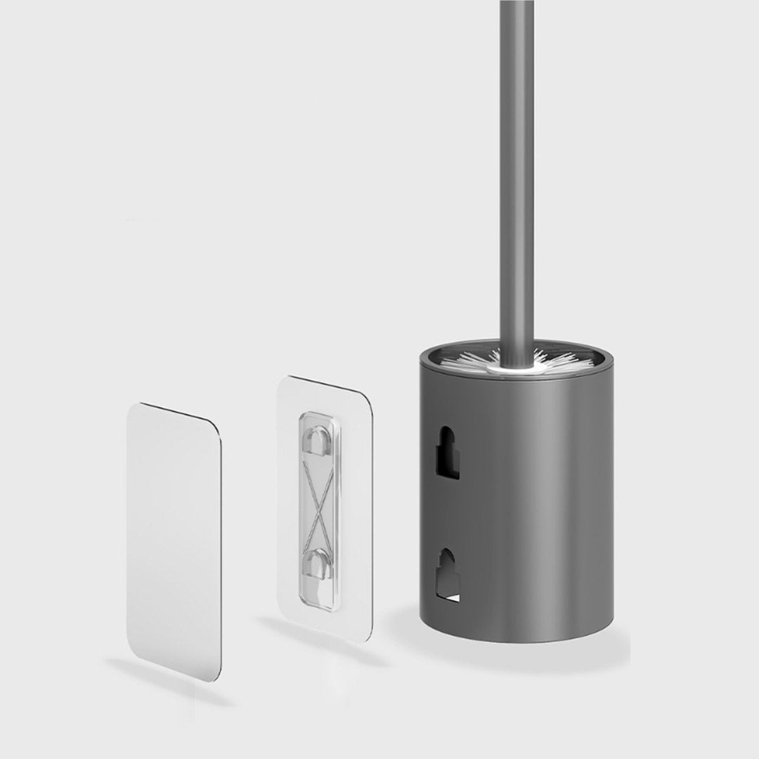 27cm Wall-Mounted Toilet Brush –Dark Grey with Drain Holes