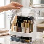 2 Tier White Countertop Makeup Storage Organiser