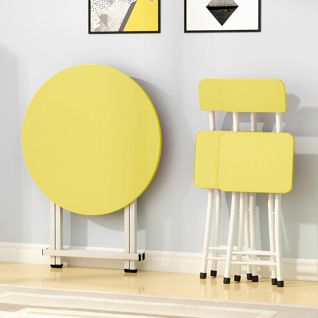 Yellow Round Dining Table