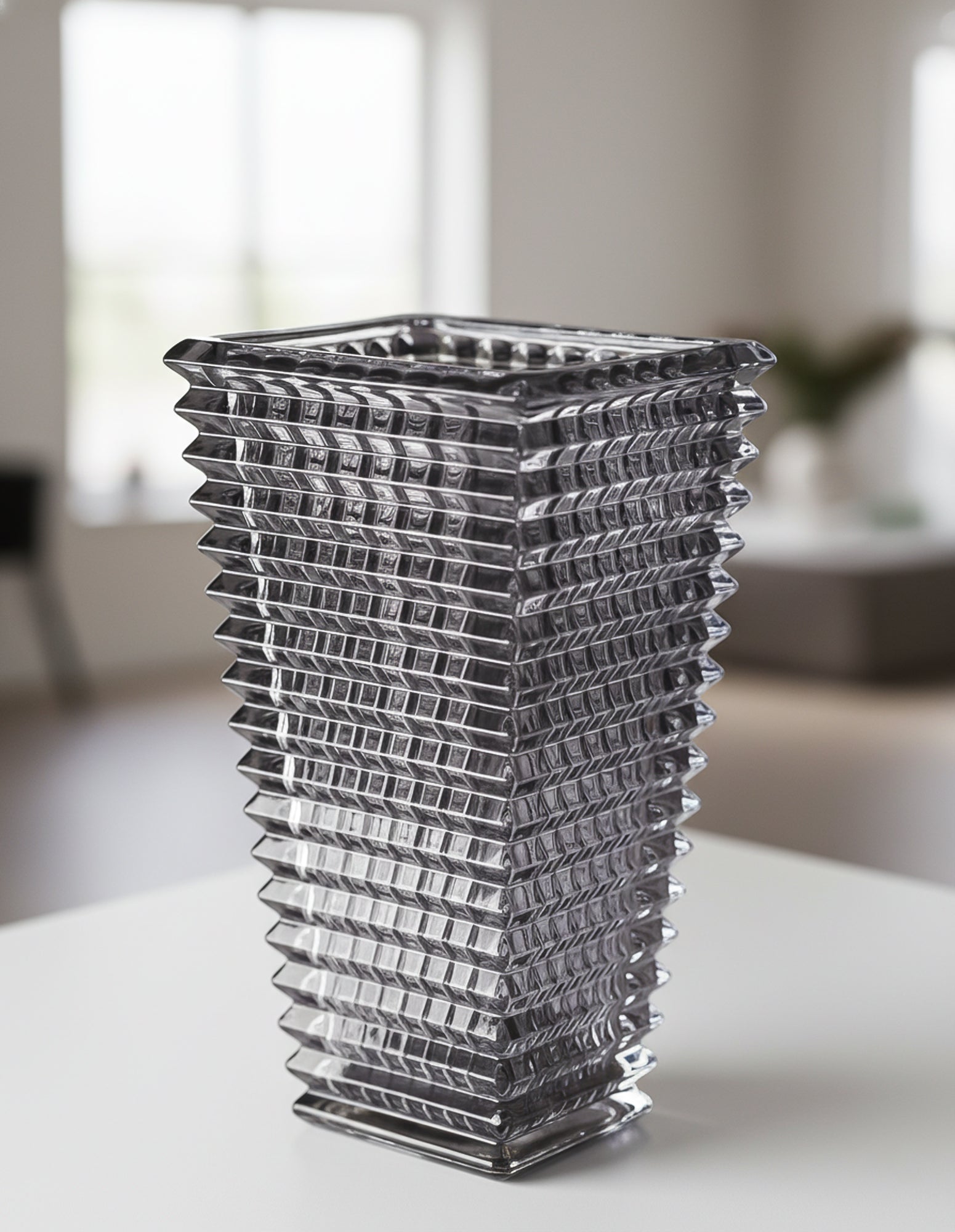 SOGA 22cm Modern Gray Ceramic Glass Vase Home Decor