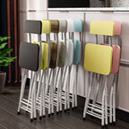 SOGA Black Foldable Chair Space Saving Seat Set of 2