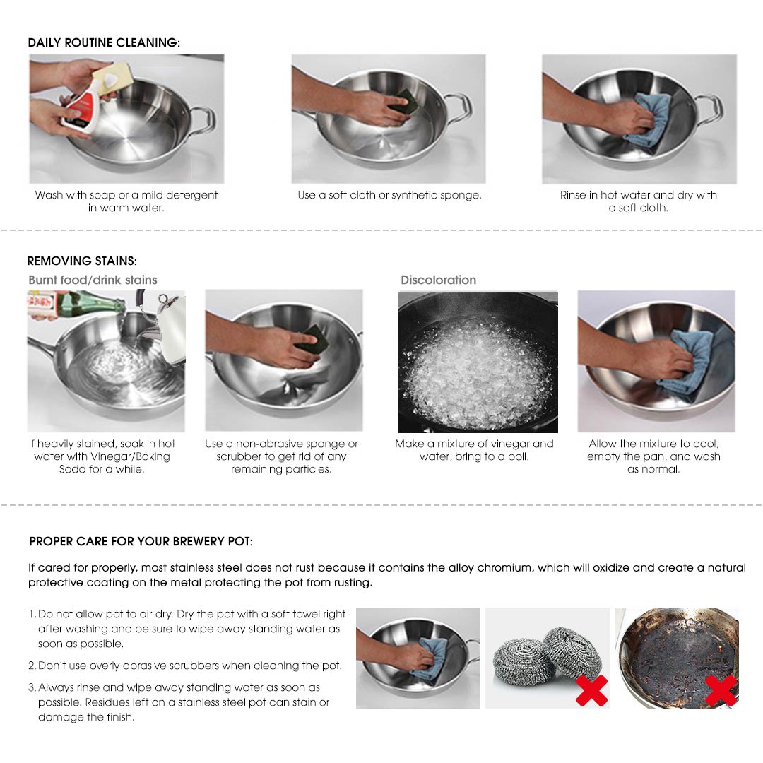 22L Stainless Steel Insulated Stock Pot Container