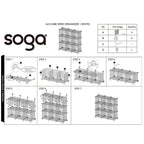 White Portable 9-Cube 3 Column Storage Organiser