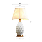 Textured Ceramic Table Lamp White