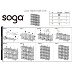White Portable 12-Cube 3 Column Storage Organiser