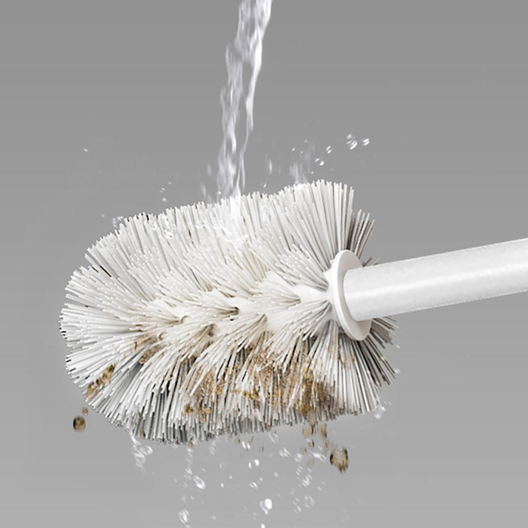 27cm Wall-Mounted Toilet Brush with Holder White