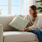 SOGA Woven Cushion 45cm Green Yellow Multi-Color Textured Decorative Throw Pillow