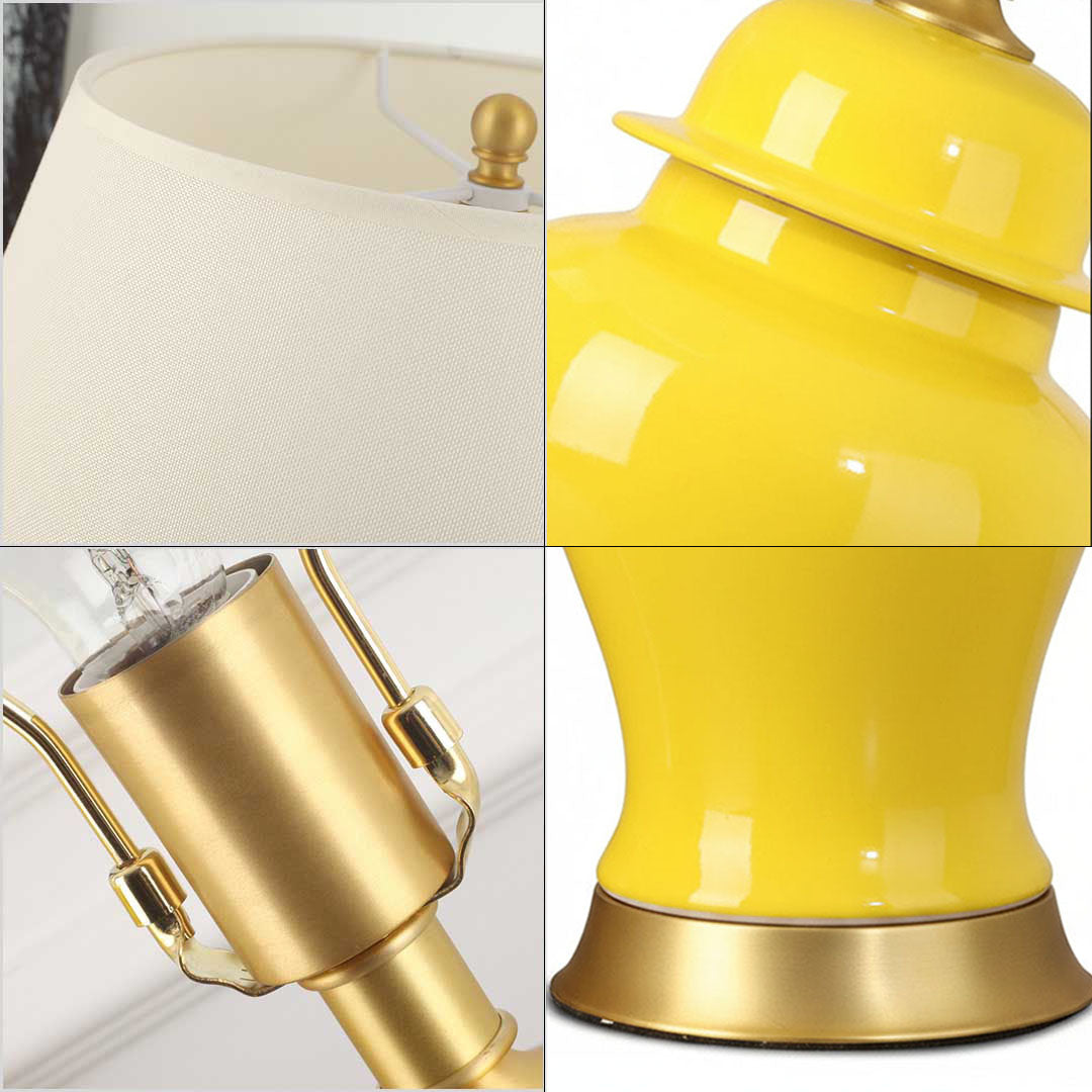 Ceramic Table Lamp Yellow