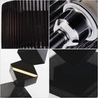 60cm Black Table Lamp with Dark Shade LED