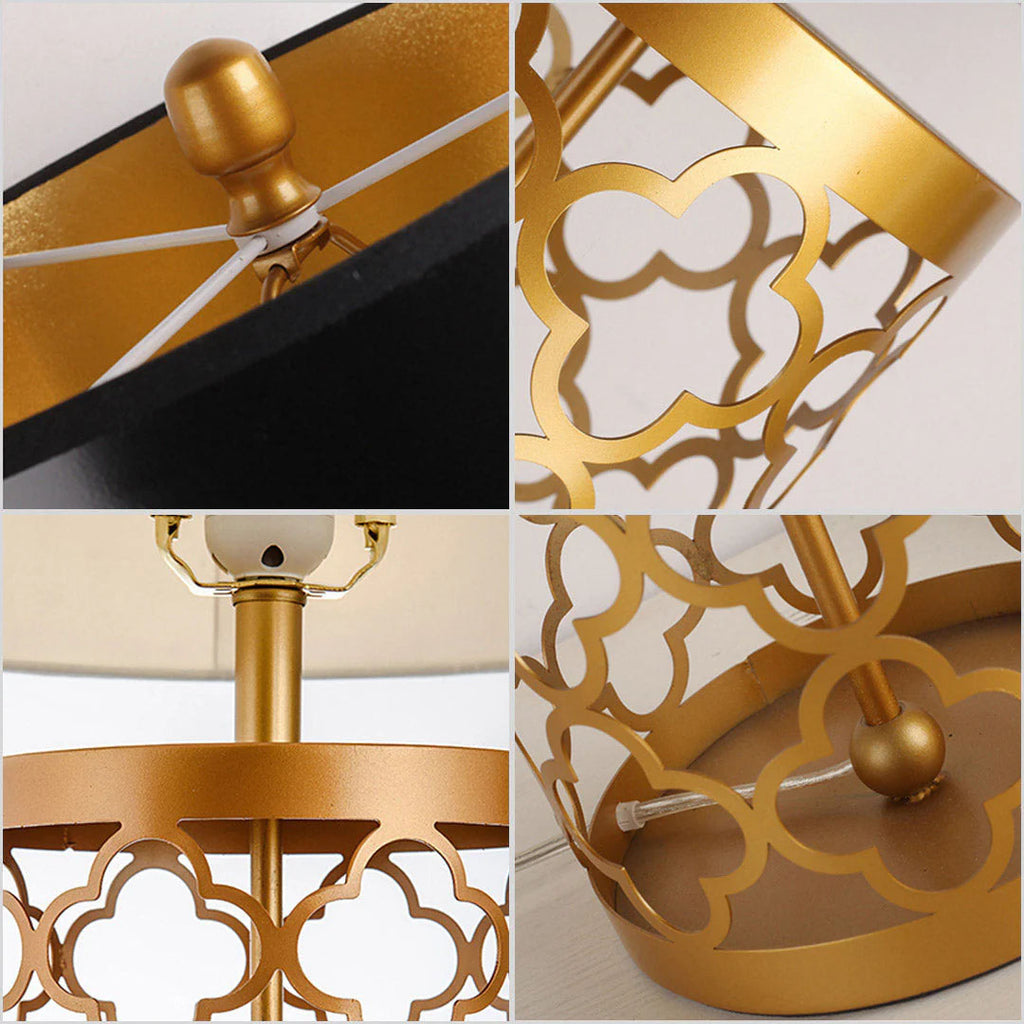 Hollowed Table Lamp with Dark Shade