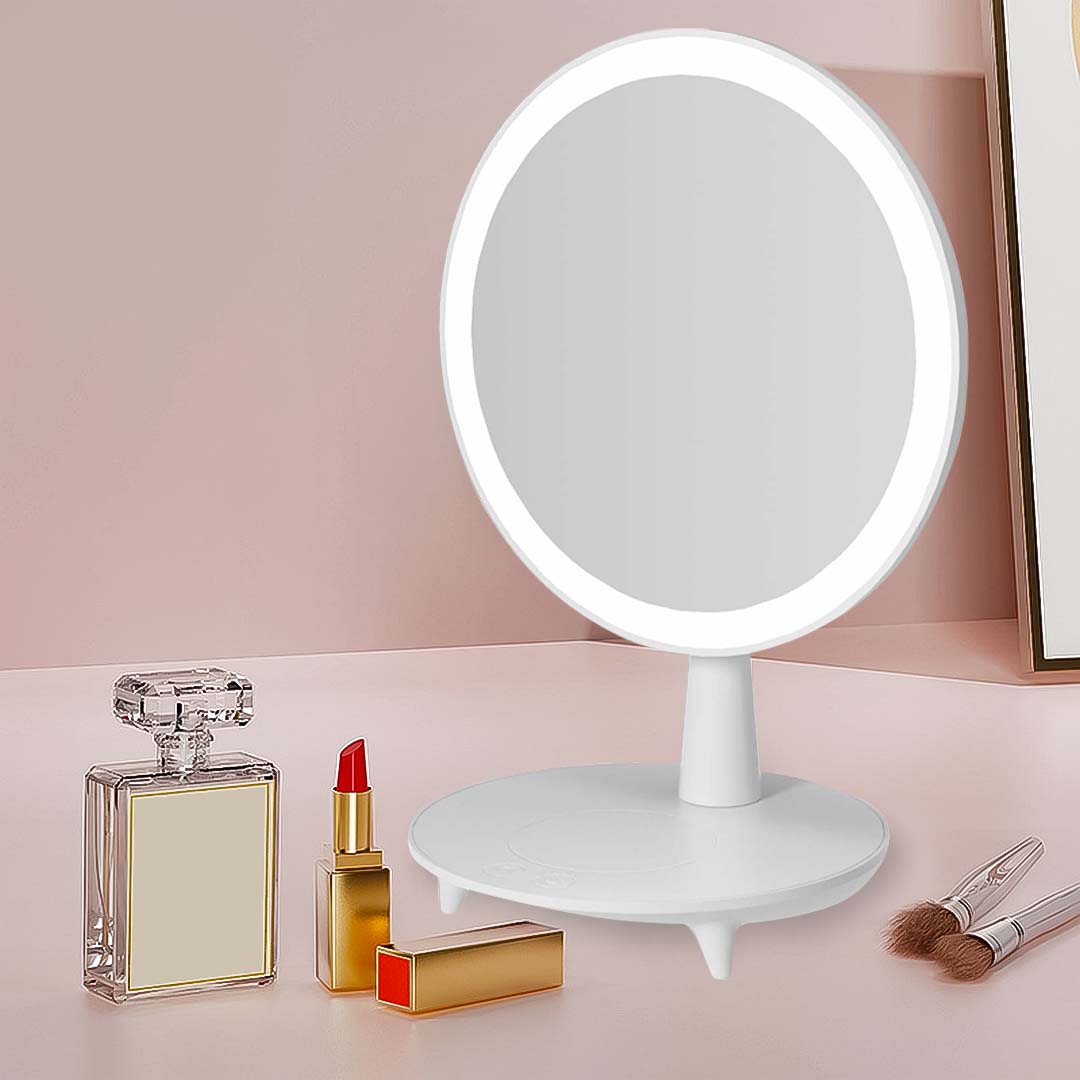 Round White Mirror