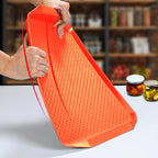 Rectangular Serving Tray Set of 10 Orange