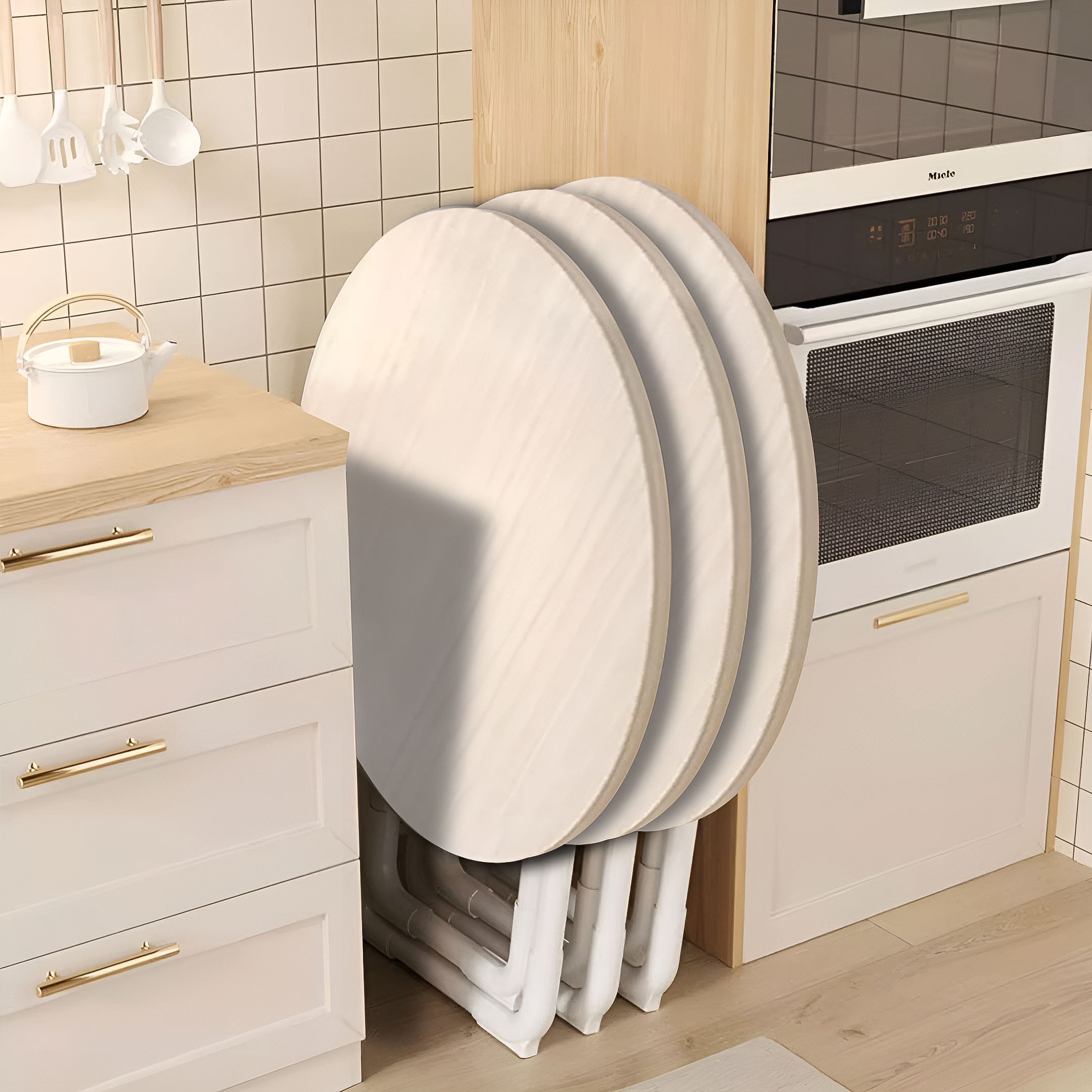 80cm Light Wood Color Table Versatile Use