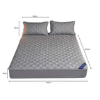 183cm Grey Wide Cross-Hatch Mattress Cove