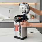 SOGA 2X 3.8L Silver Stainless Steel Electric Thermal Pot Dispenser with 3 Dispensing Modes