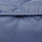 138cm Blue Wide Cross-Hatch Mattress Cover