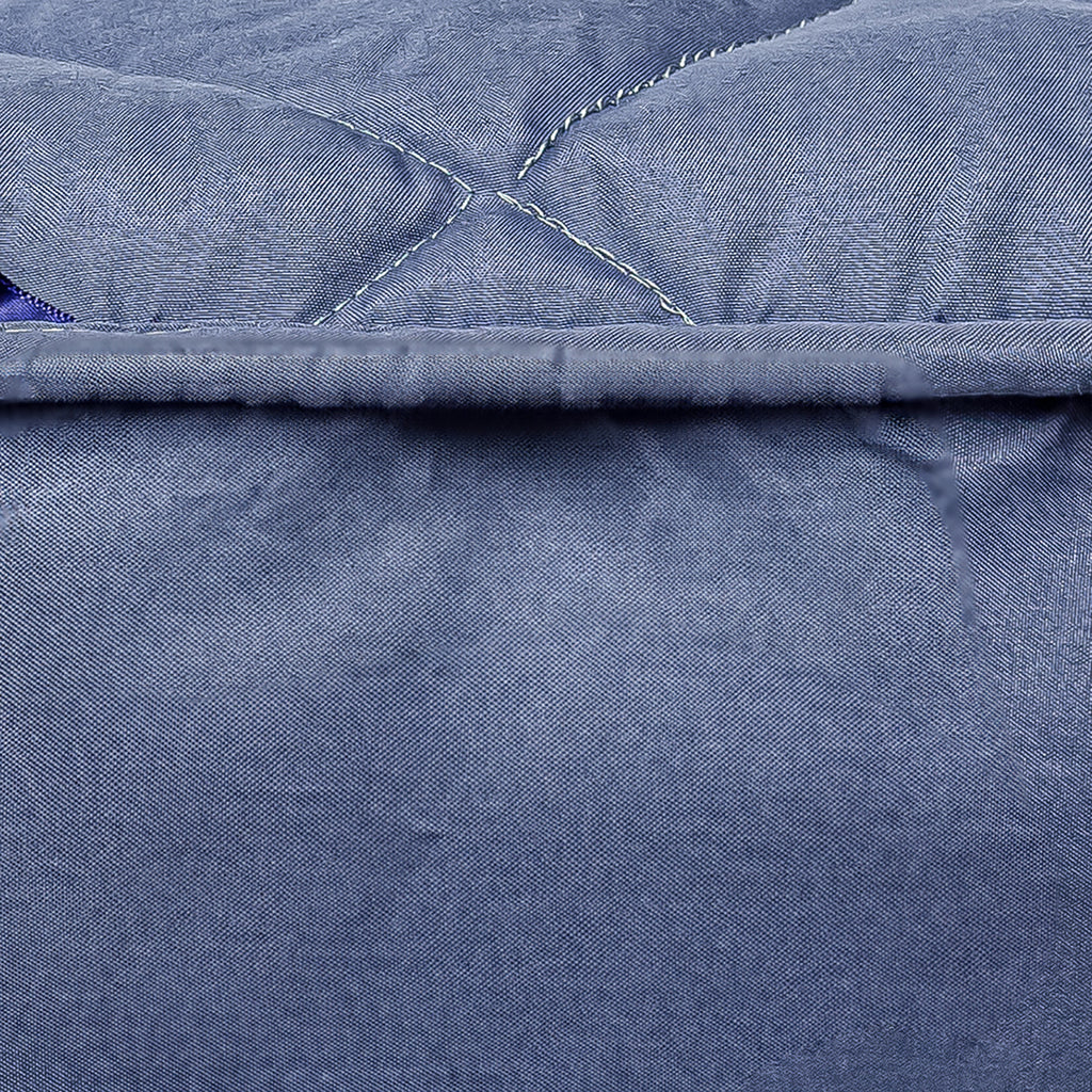 153cm Blue Wide Cross-Hatch Mattress Cover