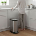 Foot Pedal Stainless Steel Trash Bin 10L