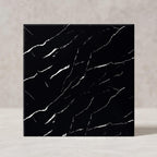 SOGA Peel & Stick Floor and Wall Tiles 30 x 30cm 10 Pack Black Faux Marble