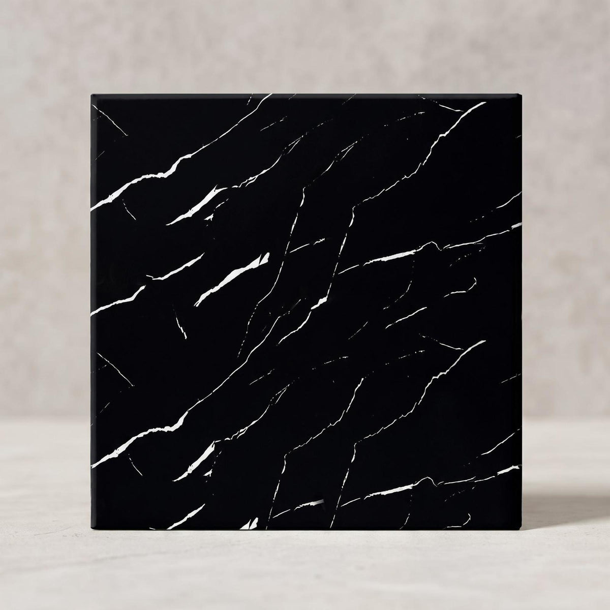 SOGA Peel & Stick Floor and Wall Tiles 30 x 30cm 10 Pack Black Faux Marble