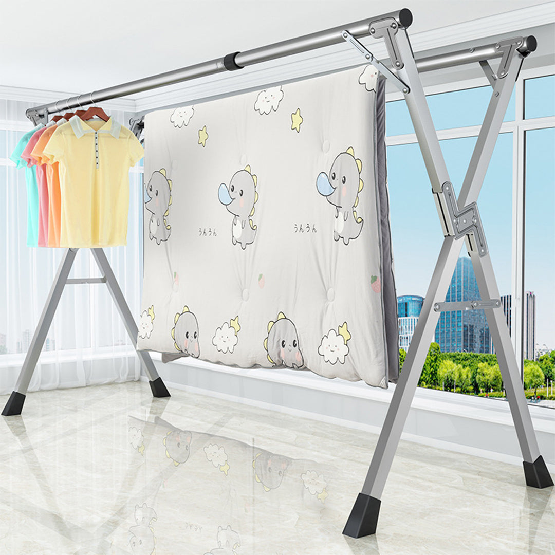 1.6m Portable Standing Clothes Drying Rack