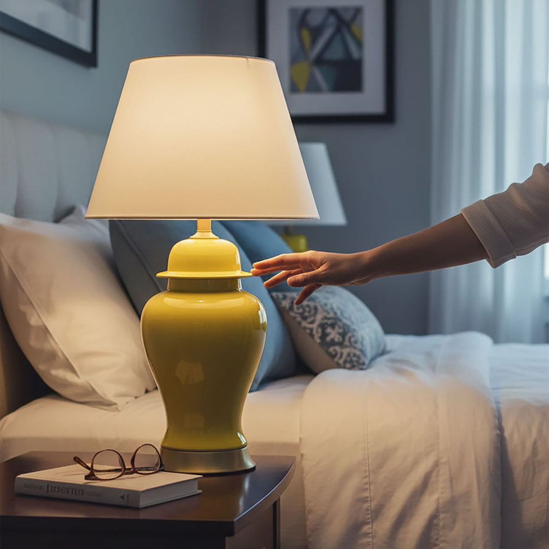 Ceramic Table Lamp Yellow
