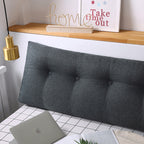 SOGA 180cm Dark Grey Triangular Wedge Bed Pillow Headboard