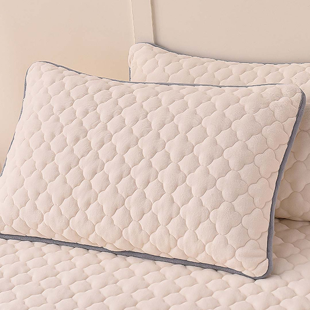 153cm  Beige Wide Mattress Cove  Clover Design