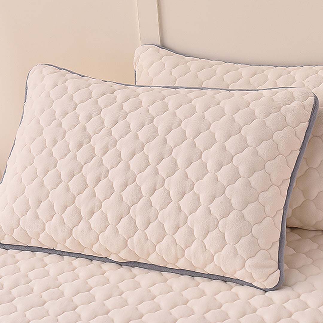 153cm  Beige Wide Mattress Cove  Clover Design