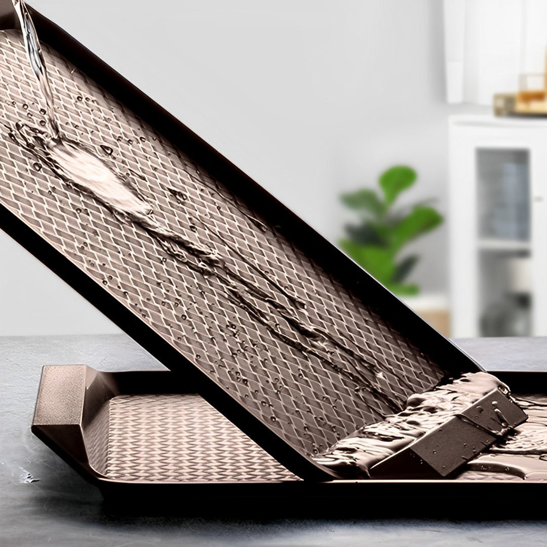 Rectangular Serving Tray Set of 10 Coffee