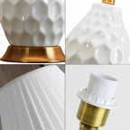 Textured Ceramic Table Lamp White