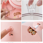 Pink 360 Degree Rotating LED Light  Jewelry Storage Organiser