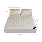 183cm White Wide Cross-Hatch Mattress Cover
