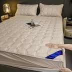 153cm Beige Wide Mattress Cover